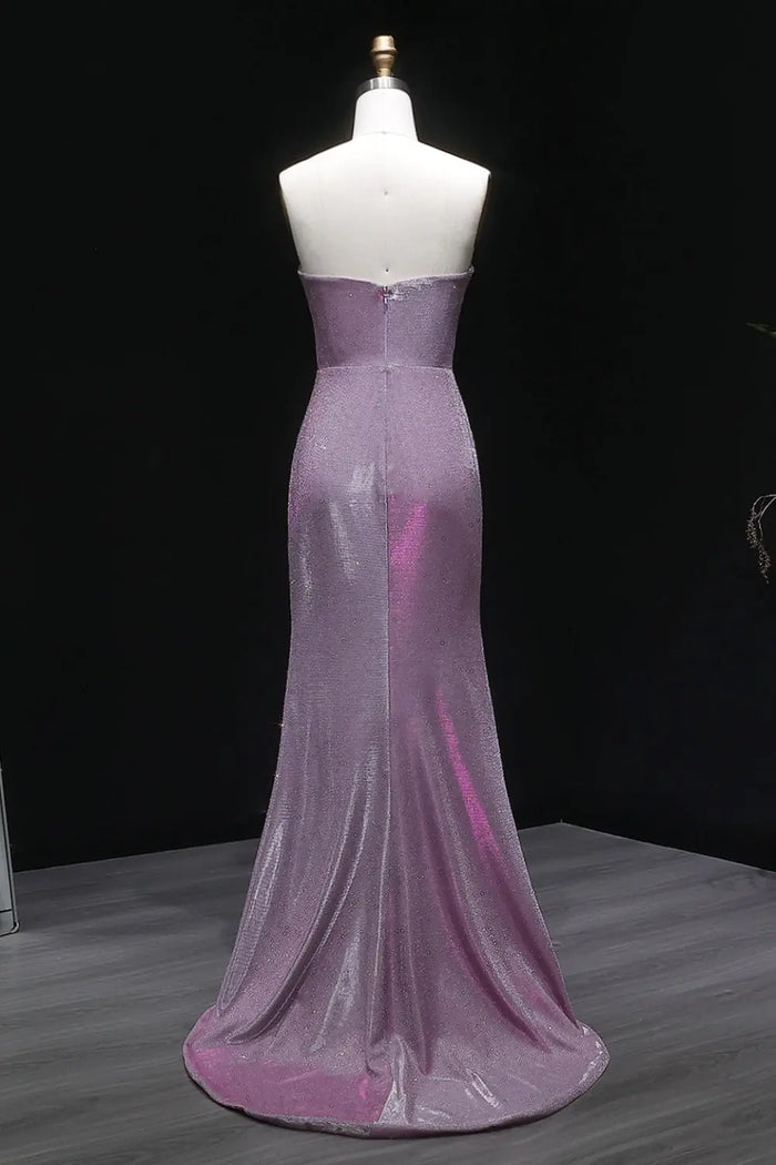 Blushy Sequin Strapless Slim Sheath Prom Dress SH500 Sheer Fairy
