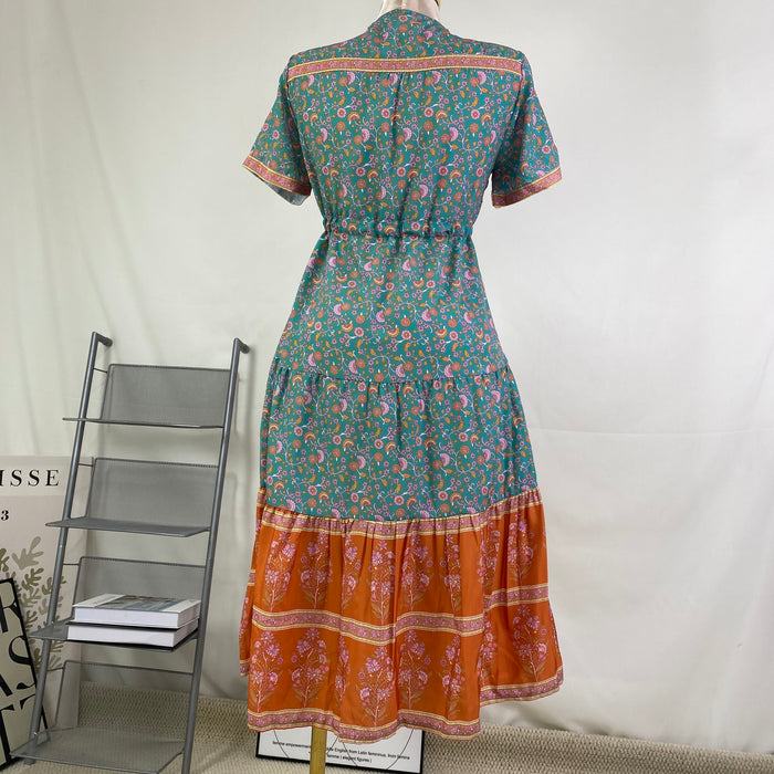 Bohemian printed long dress