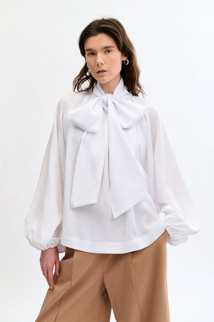 Eliza Faulkner Designs Inc. Blouses Bowie Blouse White