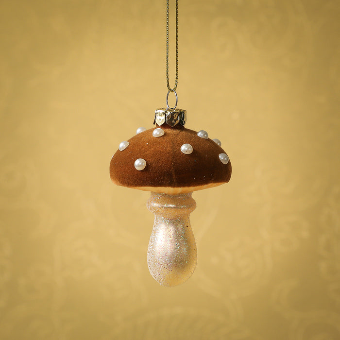 Brown High Grove Glass Mushroom