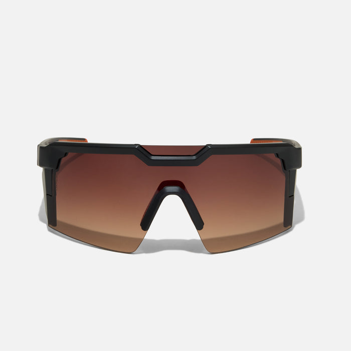 Front of the BRUNT future tech sunglasses in brown * 1