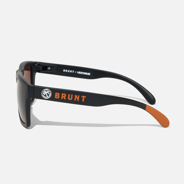 Left side of BRUNT x heatwave Z87 sunglasses in brown * 1