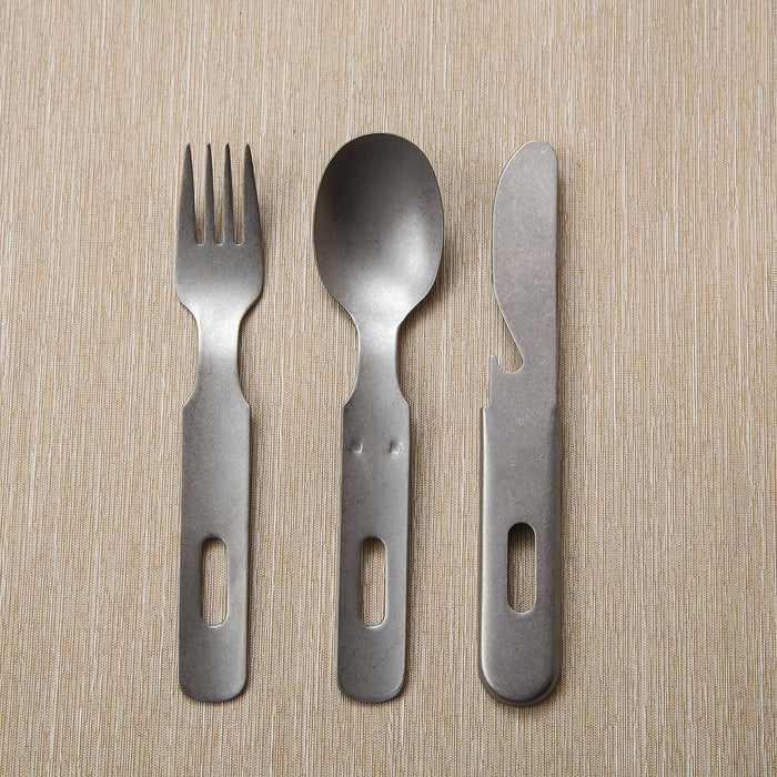 Brushed stainless steel 3pc cutlery set