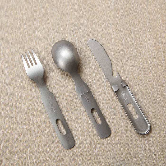 Brushed stainless steel 3pc cutlery set