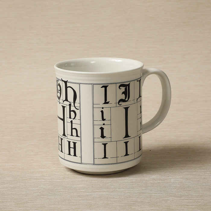 Calligraphy Alphabet Mugs