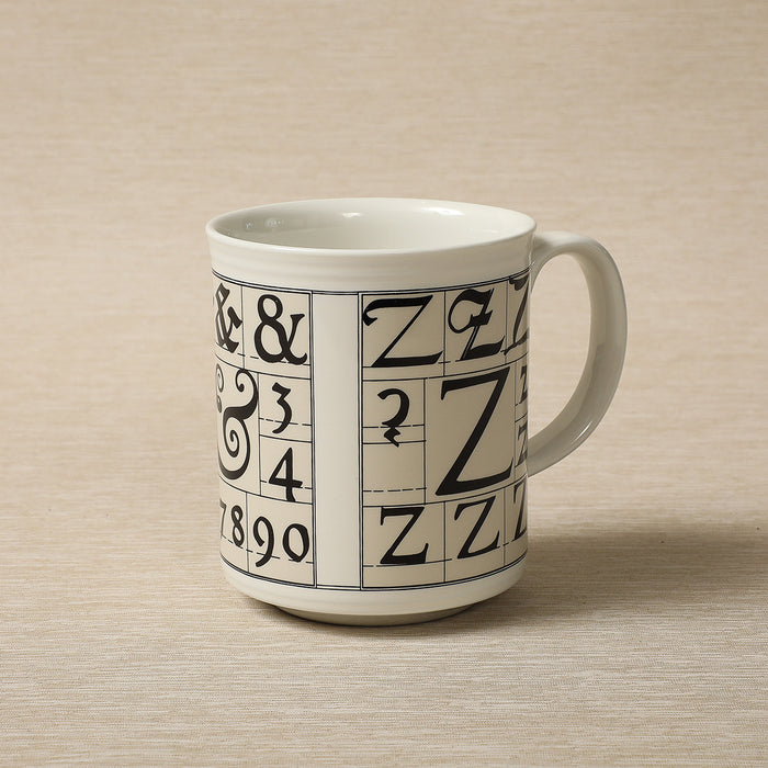 Calligraphy Alphabet Mugs