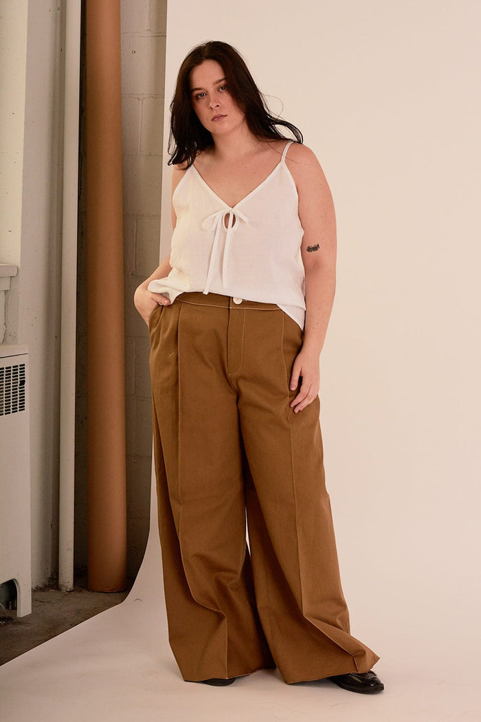 Eliza Faulkner Designs Inc. Tops Cami Slip Tank White Linen