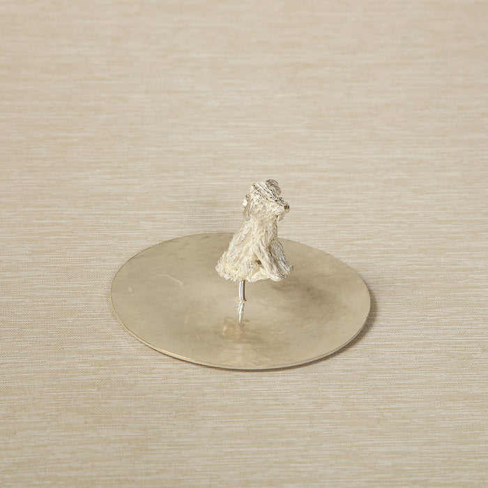 Cast Terrier on stand