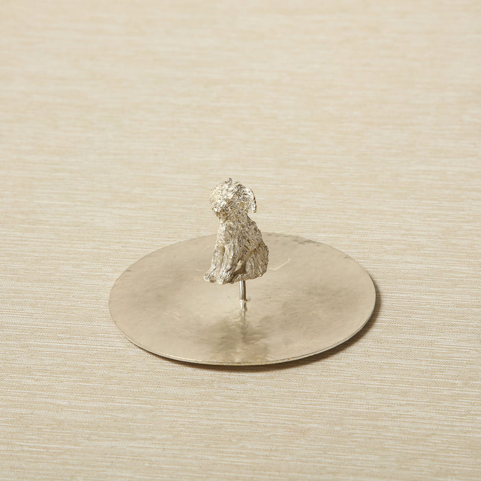 Cast Terrier on stand