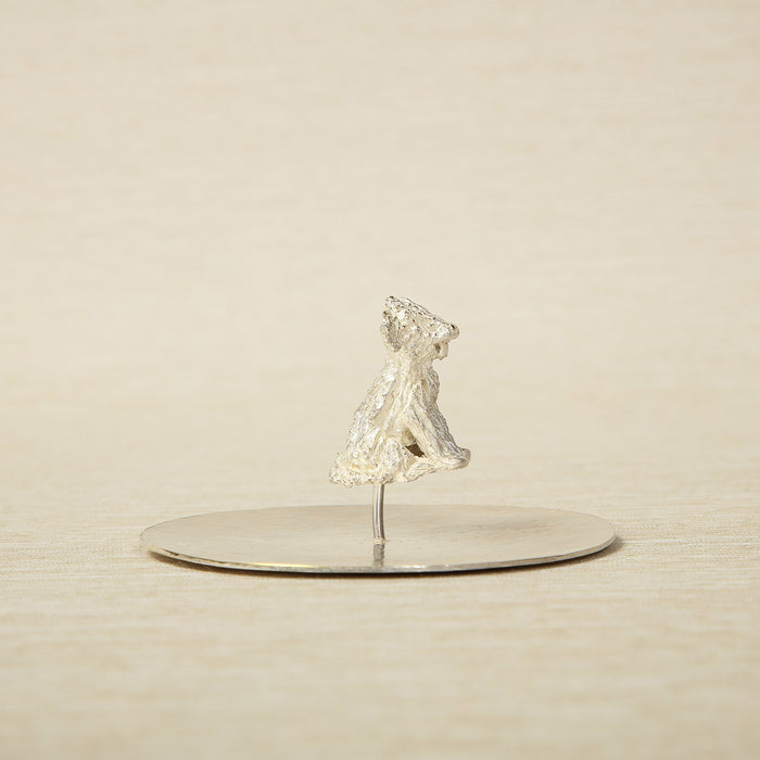 Cast Terrier on stand