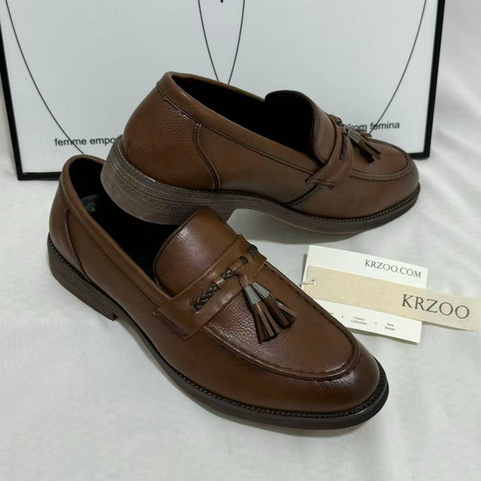 Casual Leather Shoes with Rubber Soles