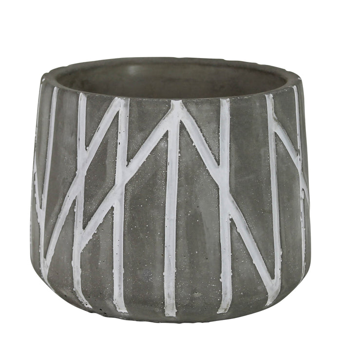Cement Ikon Cachepot, Assorted Sizes