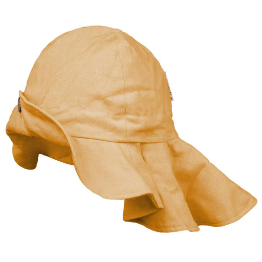 Chapeau de soleil évolutif en chanvre & coton bio Manymonths - Wave Golden straw