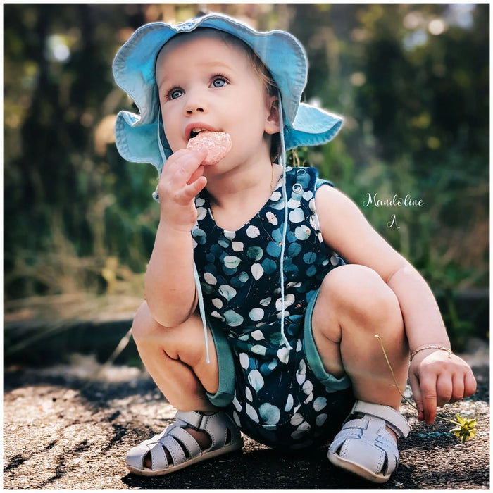 Chapeau de soleil évolutif en chanvre & coton bio Manymonths - Wave Golden straw
