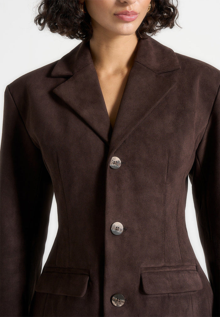 claire-suede-wide-shoulder-cinch-waist-blazer-brown