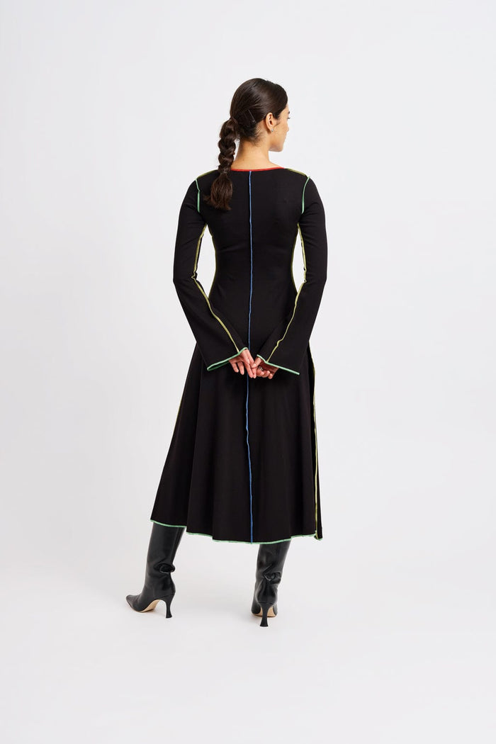 Eliza Faulkner Designs Inc. Dresses Clara Dress Black & Multicolor