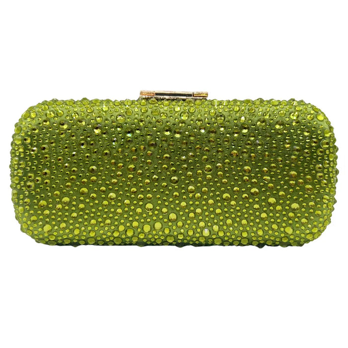 Classic Rectangular Rhinestone Evening Clutch Bag HB037 Sheer Fairy