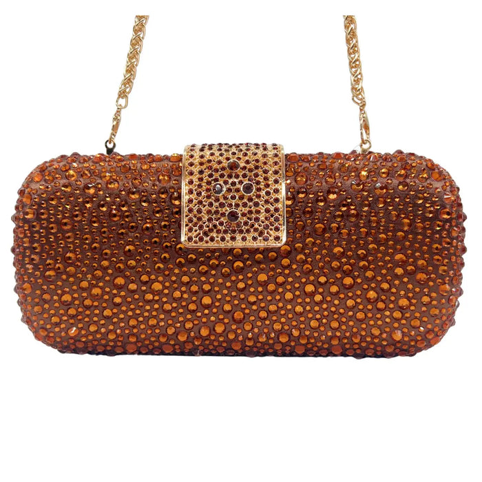 Classic Rectangular Rhinestone Evening Clutch Bag HB037 Sheer Fairy