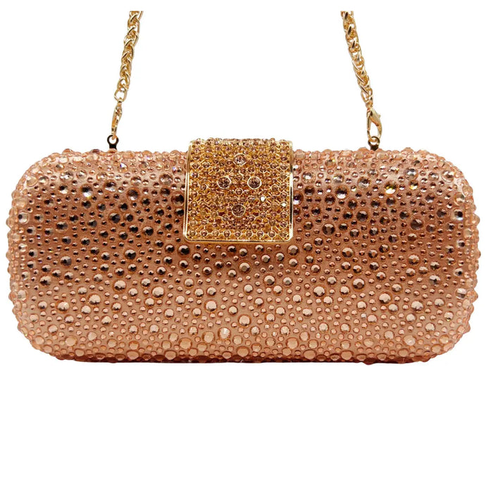 Classic Rectangular Rhinestone Evening Clutch Bag HB037 Sheer Fairy