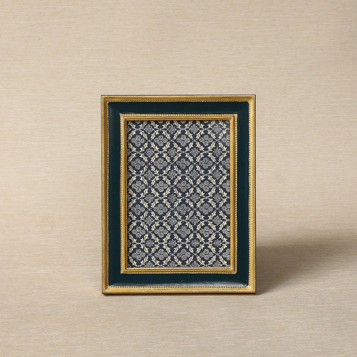 Classico cobalt blue with gold leaf picture frame, 5" x 7"