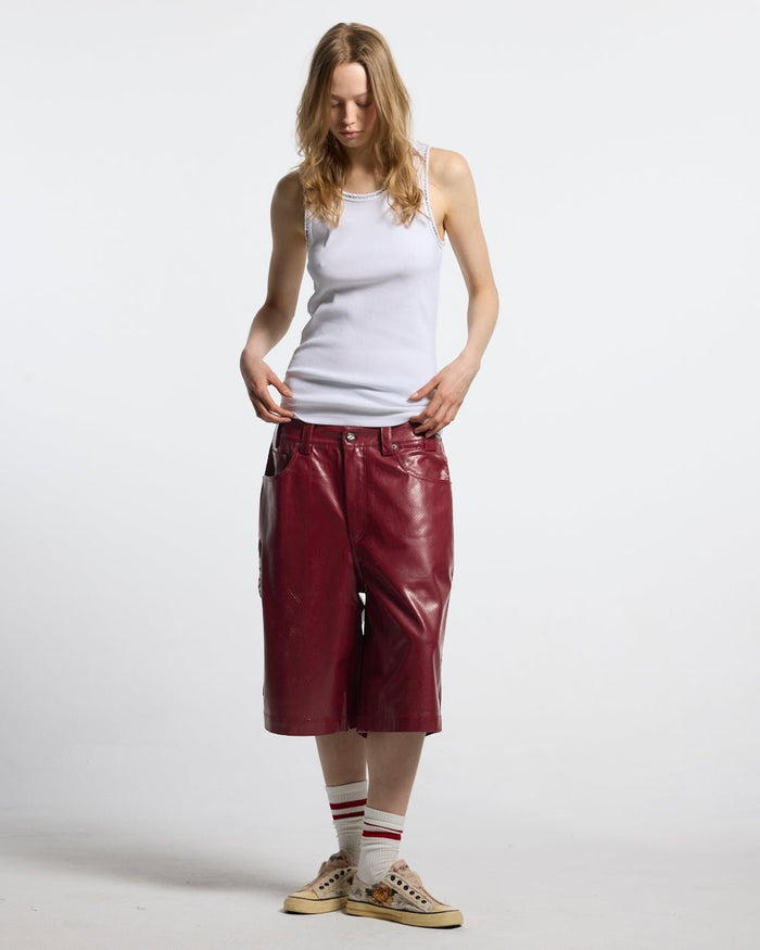 COLD SPORT TANK TOP WHITE - white ribbed tank top, front view on female model - Cold Culture #woman