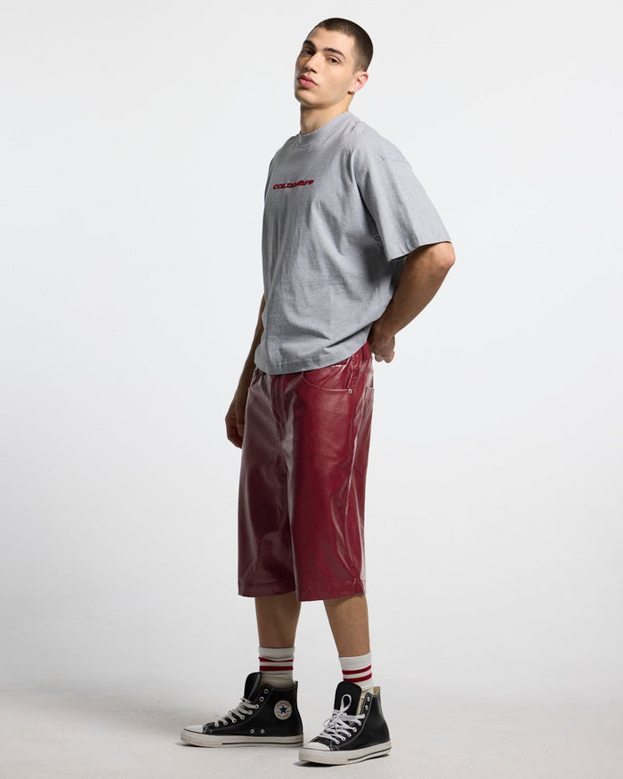 COLD´S GYM BOXY TEE GREY - grey boxy tee, side view - Cold Culture #man