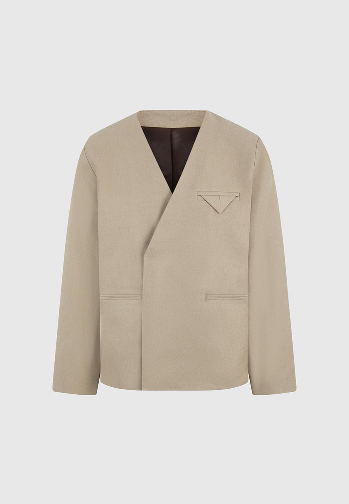 colin-collarless-double-breasted-minimal-blazer-beige