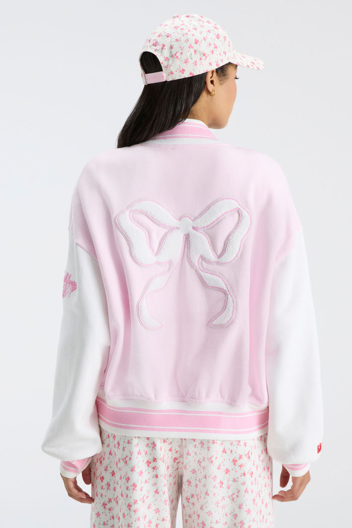 Collegiate Varsity Jacket - MIAMI PINK