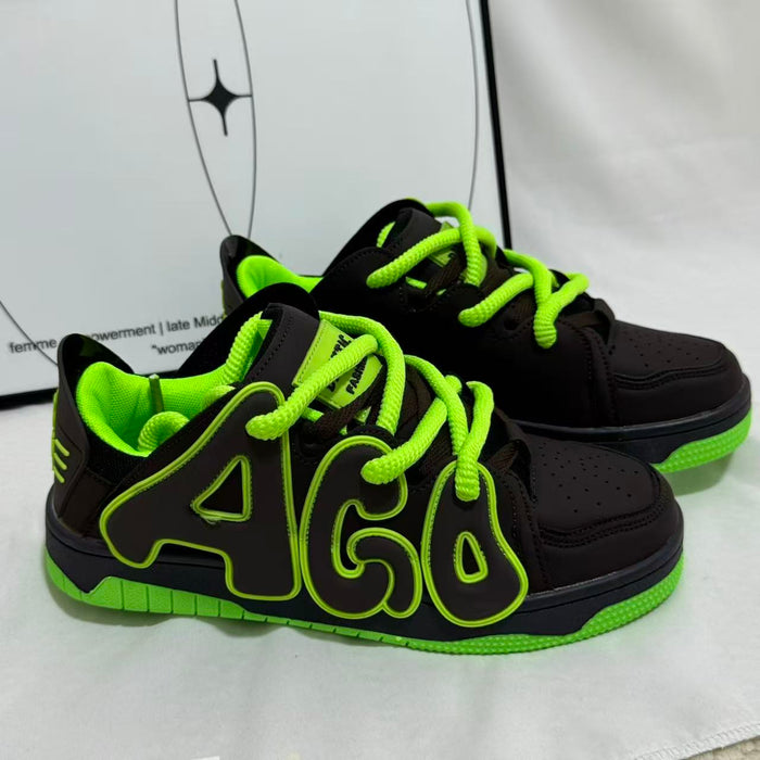 Color-block Letter Sneakers