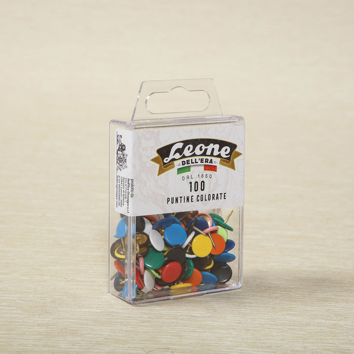 Colorful Pushpins, 100 ct, from Italy