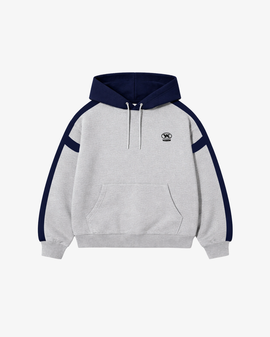 Colour Block Hoodie | GREY MARLE