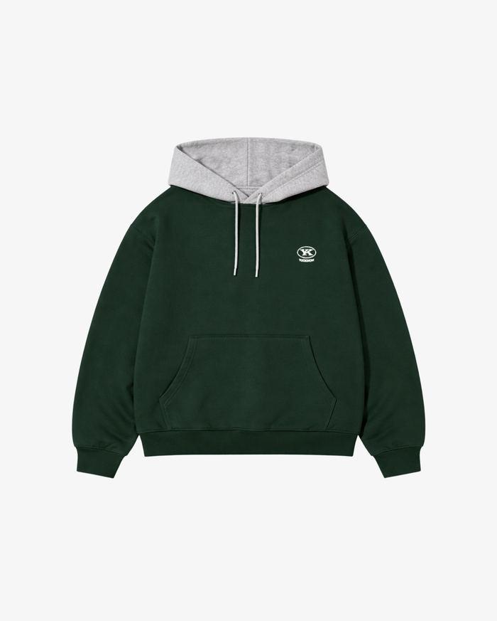 Colour Block Hoodie | Pine Green