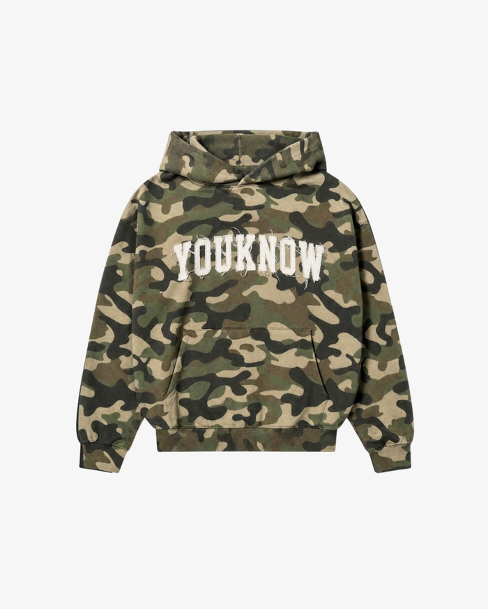 Cotton Applique Hoodie | Camo