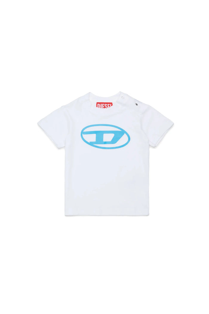 Cotton T-shirt with Oval D print