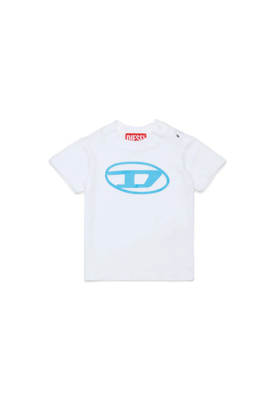 Cotton T-shirt with Oval D print