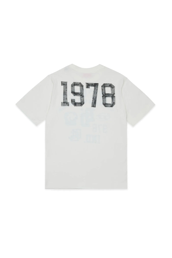 Cotton T-shirt with varsity graphics