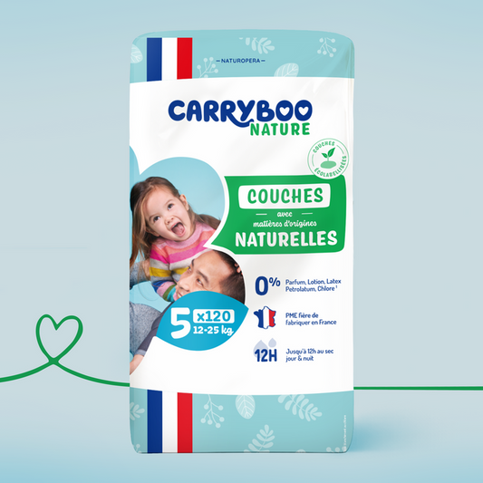 Couches Bébé Écologiques Carryboo Nature - Taille 5