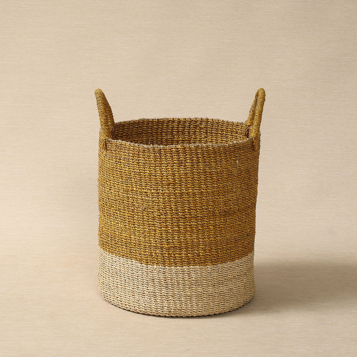 Cylinder mustard basket with handle
