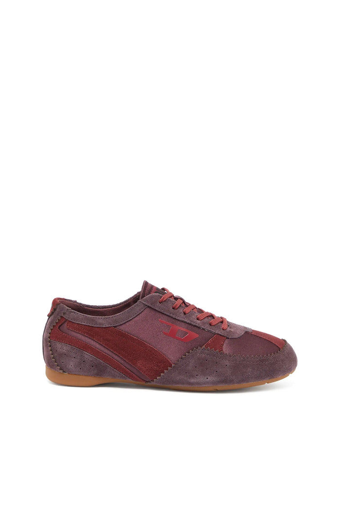 D-Mile-Flat sneakers with suede overlays