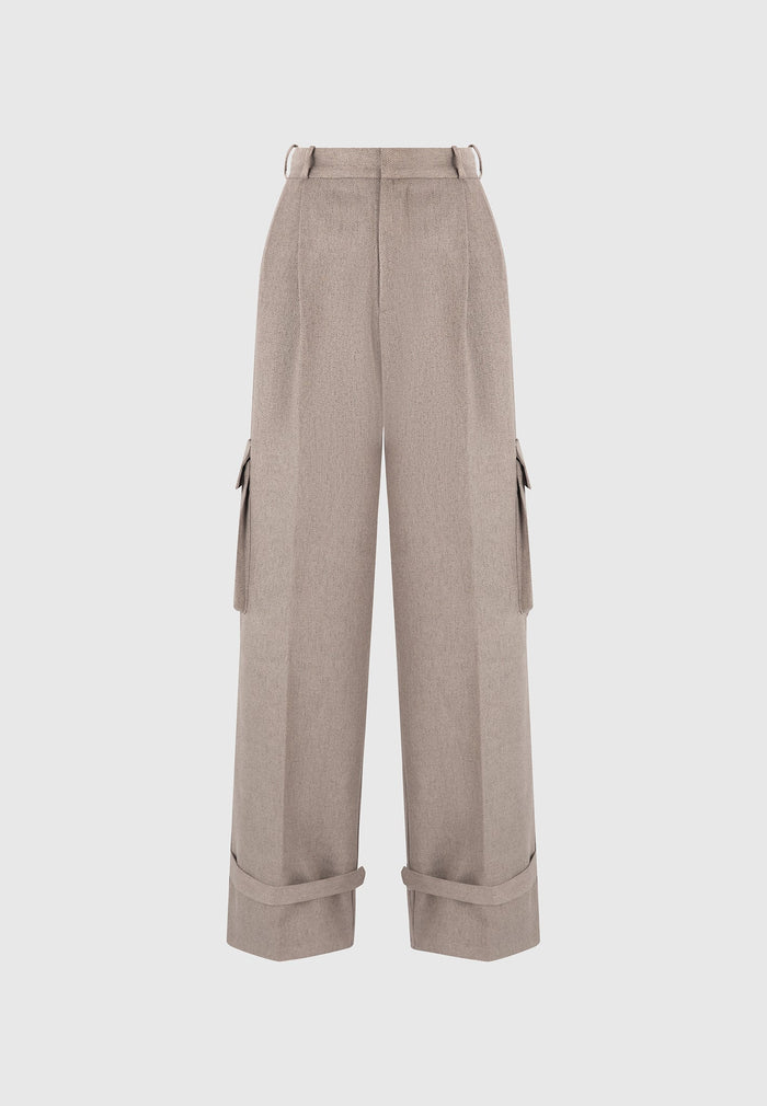 danielle-textured-tailored-pleated-cargo-trousers-taupe