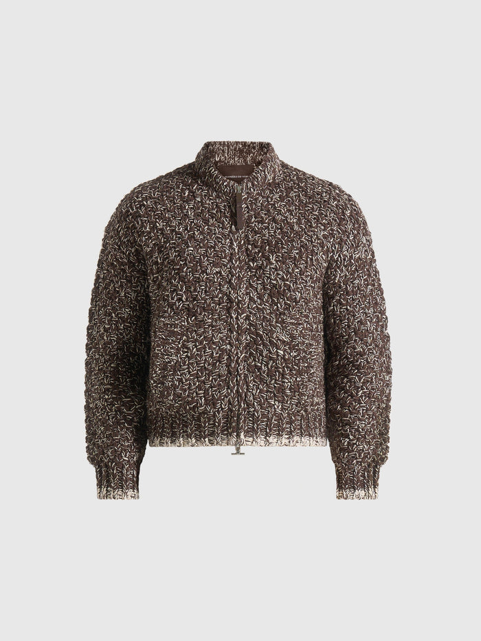 darel-speckled-knit-bomber-jacket-brown