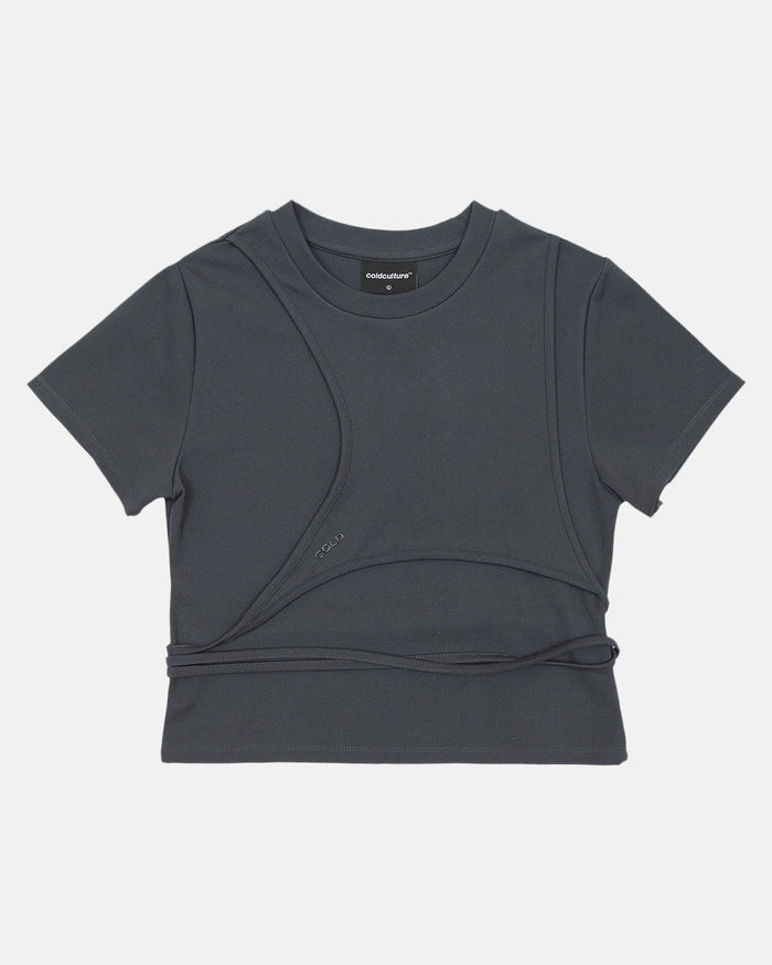 DECONSTRUCTED TEE DARK BLUE - COLD CULTURE
