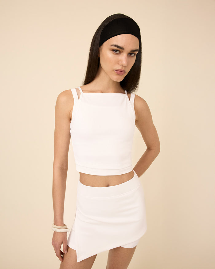 DELPHINE SKORT OFF WHITE