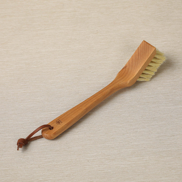 Dish brush with scraper
