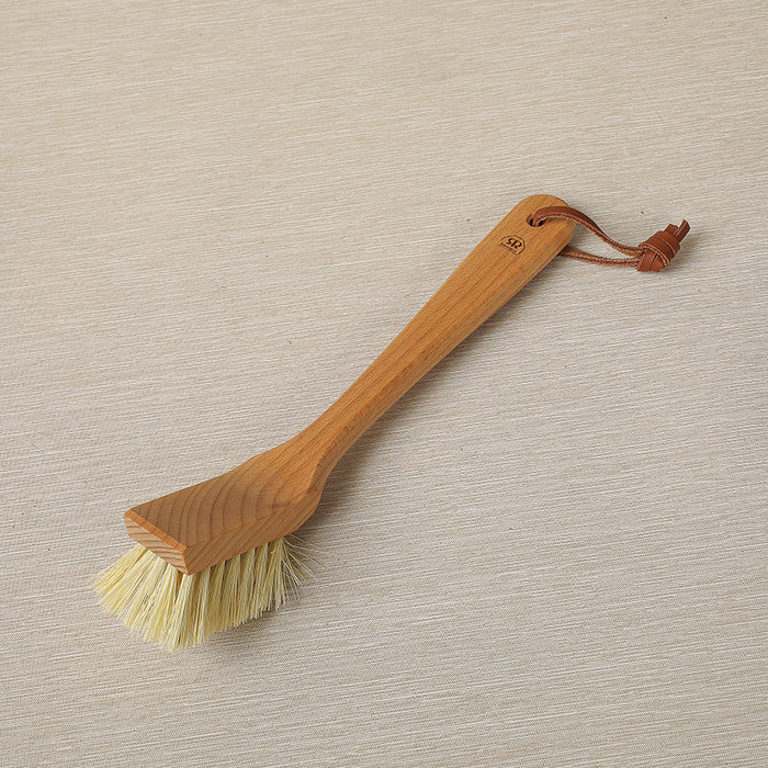 Dish brush with scraper