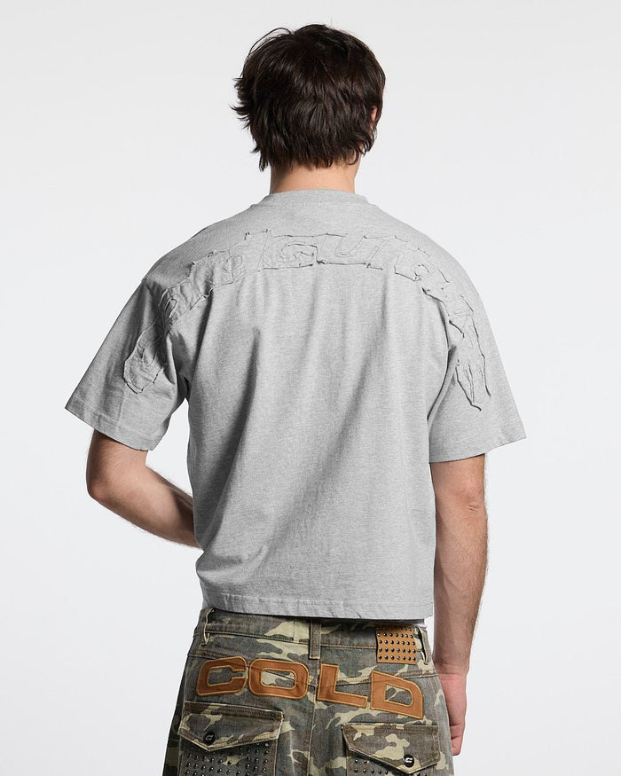 DISTRESS CURVED TEE GREY VIGORÉ - Cold Culture #man