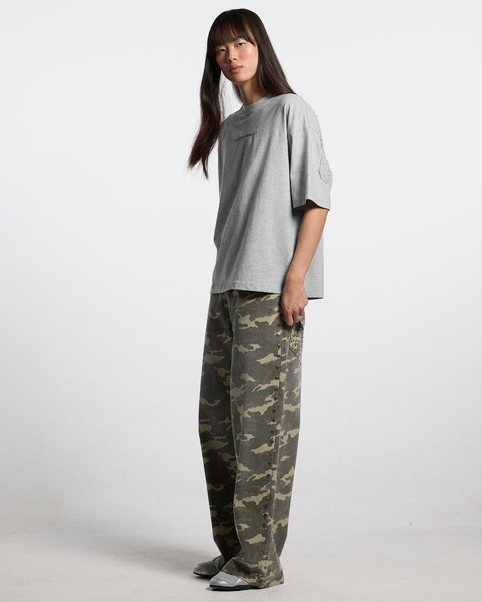 DISTRESS CURVED TEE GREY VIGORÉ - Cold Culture #woman