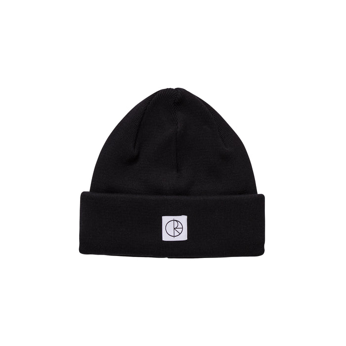 Double Fold Cotton Beanie (Black)