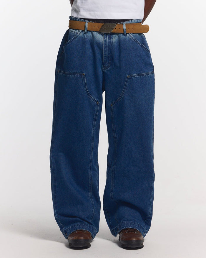 DOUBLE KNEE PANTS GRADIENT GREY - COLD CULTURE #man