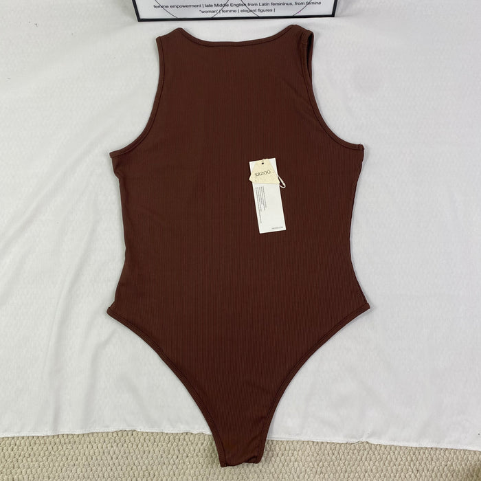 Double-layer nylon sleeveless one-piece vest